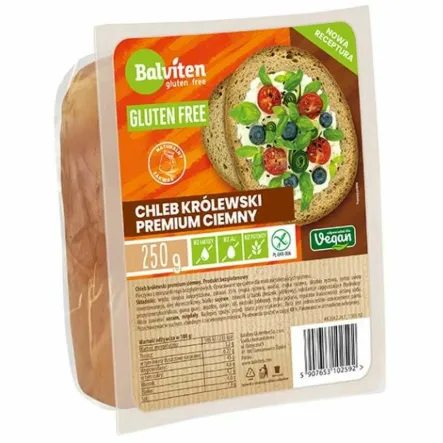 Chleb Królewski Ciemny Premium Bezglutenowy 250 g - Balviten