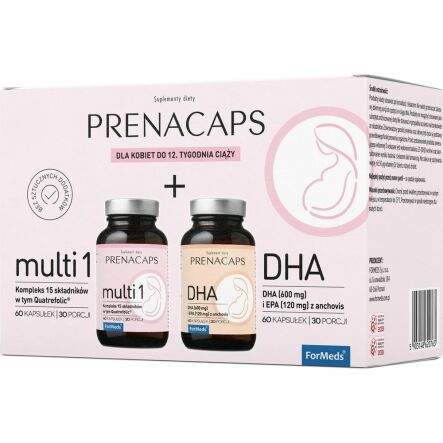 PRENACAPS MULTI 1 +DHA (2x 60 Kapsułek) - Formeds - Wyprzedaż