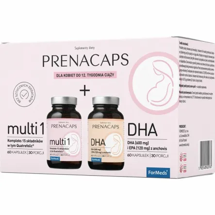 PRENACAPS MULTI 1 +DHA (2x 60 Kapsułek) - Formeds - Wyprzedaż