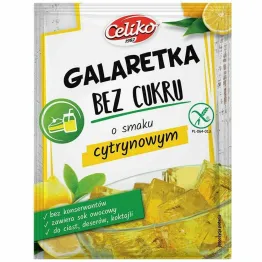 Galaretka o Smaku Cytrynowym Bez Dodatku Cukru Bezglutenowa 14 g - Celiko