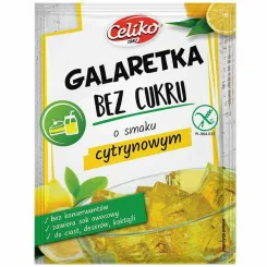 Galaretka o Smaku Cytrynowym Bez Dodatku Cukru Bezglutenowa 14 g - Celiko