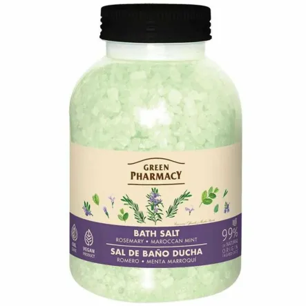 Sól do Kąpieli Rozmaryn i Mięta Marokańska 1 kg - Green Pharmacy