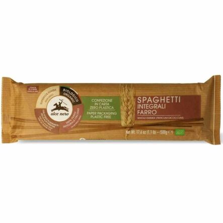 Makaron z Płaskurki Razowy Spaghetti Bio 500 g - Alce Nero