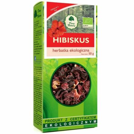 Hibiskus Herbatka Eko 50 g - Dary Natury