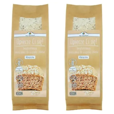 2 x Mieszanka do Wypieku Chleba Bezglutenowego Klasyczna 420 g - Pięć Przemian