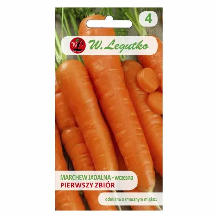 Marchew Jadalna Pierwszy Zbiór Nasiona 5 g - Legutko