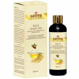 Olejek do Włosów Ryżowy z Olejkiem Rozmarynowym i Arganowym 200 ml - Sattva