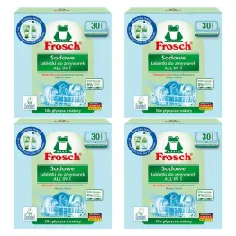 4 x Sodowe Tabletki do Zmywarek All in One 30 Sztuk - Frosch