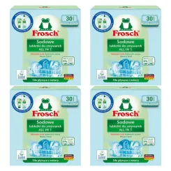 4 x Sodowe Tabletki do Zmywarek All in One 30 Sztuk - Frosch