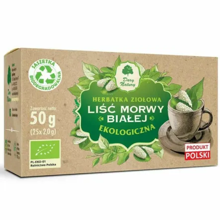 Liść Morwy Białej Herbatka EKO 50 g (25x2,0 g) Dary Natury