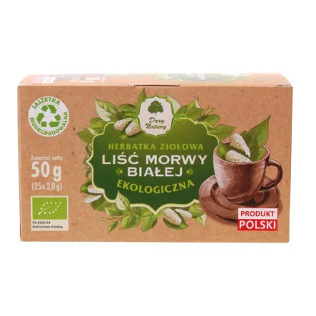 Herbatka Ekologiczna Liść Morwy Białej 50 g (25x2,0 g) Dary Natury