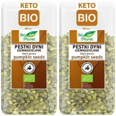 2 x Pestki Dyni Ciemnozielone Uprawiane w Europie Bio 350 g - Bio Planet
