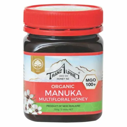 Miód Manuka MGO 100+ Bio 250 g - Tranzalpine