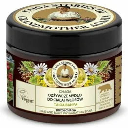 Mydło Do Ciała i Włosów Odżywcze Chaga 300 ml - Taiga Stories Agafia