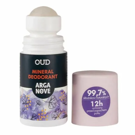 Dezodorant Roll-on Naturalny Ałunowy z Bio Arganem DRZEWO AGAROWE/ OUD 50 ml - Arganove