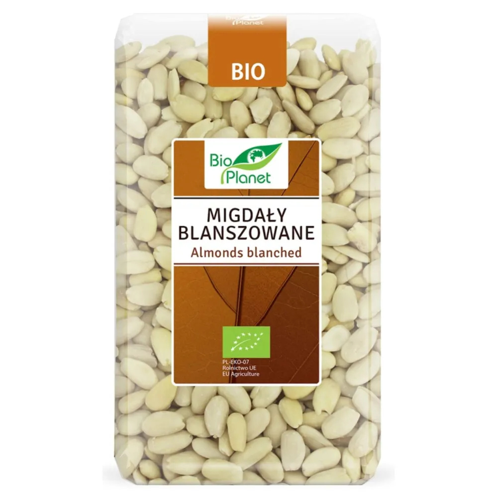 Migdały Blanszowane Bio 1 kg Obrane - Bio Planet