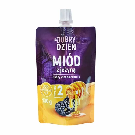Miód z Jeżyną Na Dobry Dzień 100 g Pszczelarz Kozacki