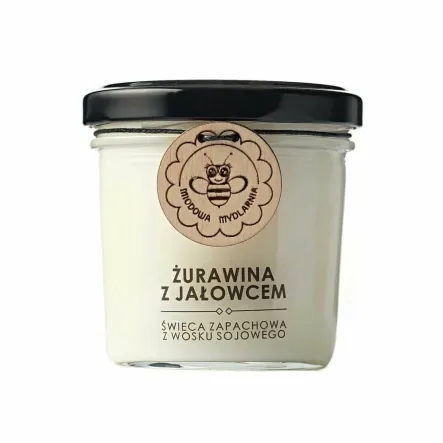 Świeca Sojowa Żurawina z Jałowcem 120 ml - Miodowa Mydlarnia