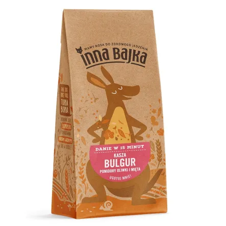 Kasza Bulgur z Pomidorami, Oliwką i Miętą 200 g - Inna Bajka - Przecena Krótka Data Minimalnej Trwałości