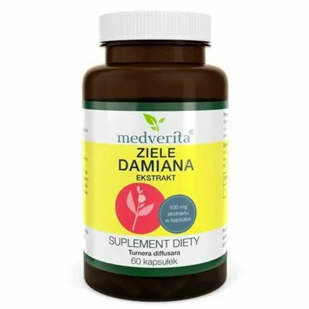 Ziele Damiana 60 Kapsułek - Medverita (data: 09.10.2025)