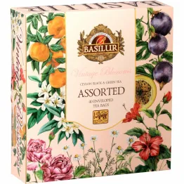Herbata Czarna/ Zielona z Dodatkami Assorted Vintage Blossoms Saszetki 60 g (40 x 1,5 g) - BASILUR