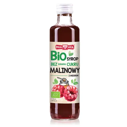Bio Syrop Malinowy z Miodem 250 ml - Polska Róża