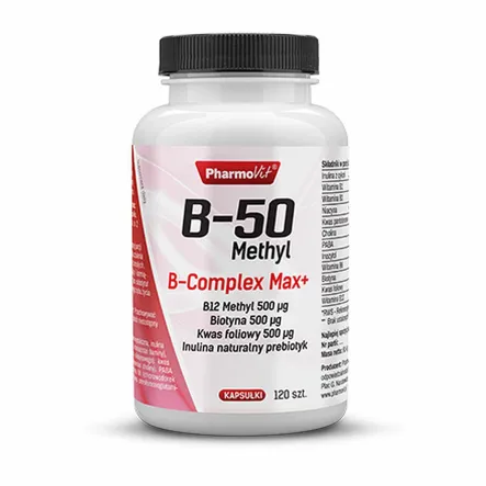 B-50 Methyl B-complpex Max+ 120 Kapsułek Pharmovit