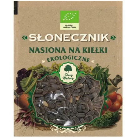Słonecznik Nasiona na Kiełki Bio 50 g - Dary Natury