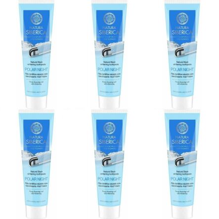 6 x Pasta do Zębów Wybielająca Czarna Polar Night 100 g - Natura Siberica