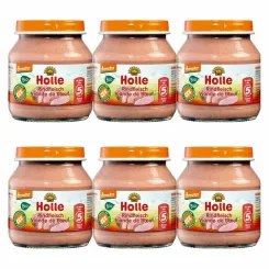 6 x Danie dla Niemowląt Mięso Wołowe Bio Demeter 125 g - Holle