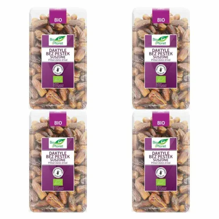 4 x Daktyle Bez Pestek Suszone Bezglutenowe Bio 1 kg - Bio Planet