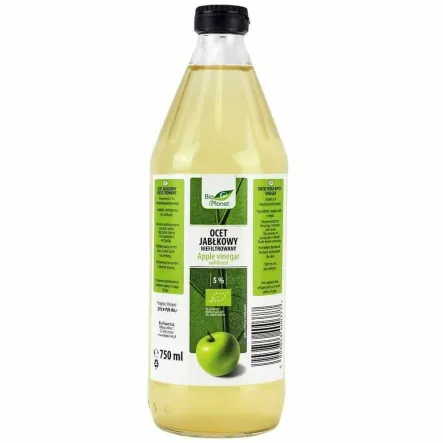 Ocet Jabłkowy 5% Niefiltrowany Bio 750 ml - Bio Planet