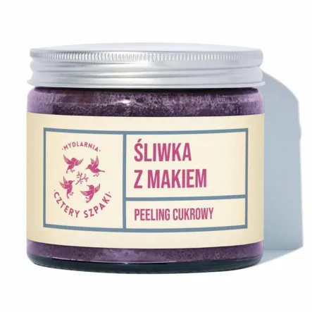 Peeling Cukrowy Śliwka z Makiem 250 ml - 4Szpaki