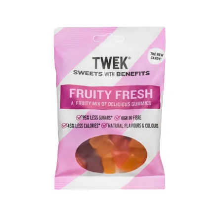  Żelki Owocowe Fruity Fresh Błonnikowe 80 g Sweets With Benefits Tweek - Przecena Krótka Data Minimalnej Trwałości
