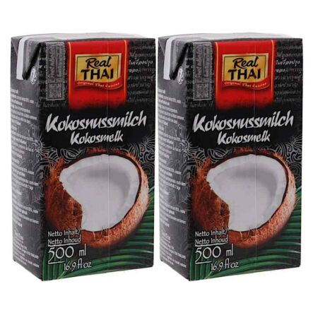 Zestaw 2 x Mleczko Kokosowe UHT 500 ml RealThai