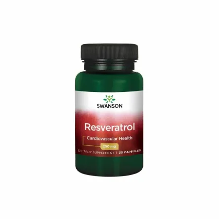 Resweratrol 250 mg 30 kapsułek Swanson - Przecena Krótka Data Minimalnej Trwałości
