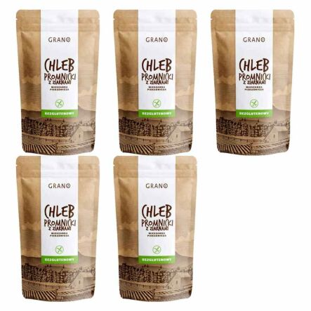 5 x Chleb Promnicki z Ziarnami Mieszanka Piekarnicza Bezglutenowa 500 g - Grano