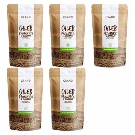 5 x Chleb Promnicki z Ziarnami Mieszanka Piekarnicza Bezglutenowa 500 g - Grano