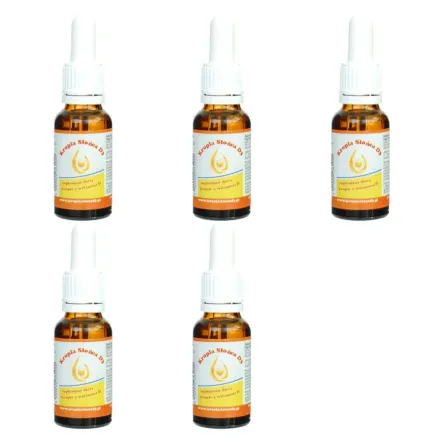 5 x Witamina D3 Kropla Słońca 20ml Żółta Proved