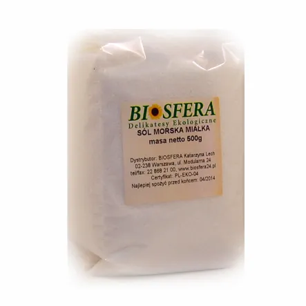 Sól Morska Miałka 500 G Biosfera