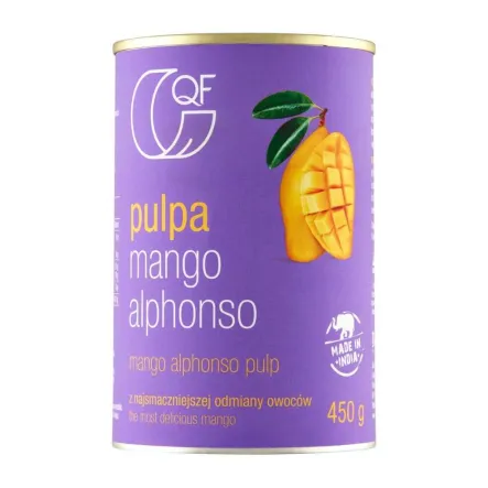 Pulpa z Mango Alphonso Bez Dodatku Cukru 450 g QF