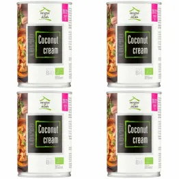 4 x Krem Kokosowy Premium BIO 20-22% UHT 400 ml - House of Asia