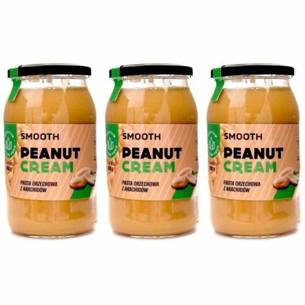 Zestaw 3 x Pasta Orzechowa z Arachidów Smooth 900 g - Novitum
