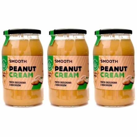 Zestaw 3 x Pasta Orzechowa z Arachidów Smooth 900 g - Novitum