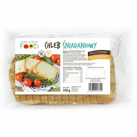 Chleb Śniadaniowy Bezglutenowy 350g - Denver Food