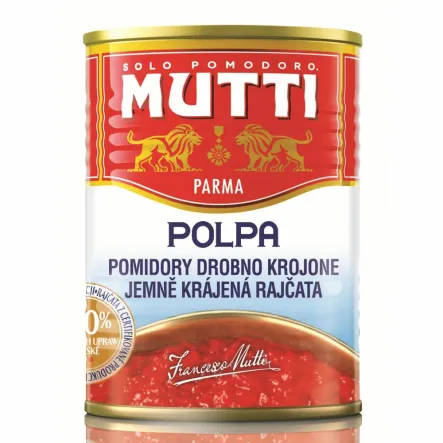 Pomidory w Kawałkach 400 g Drobno Krojone Polpa Pulpa MUTTI