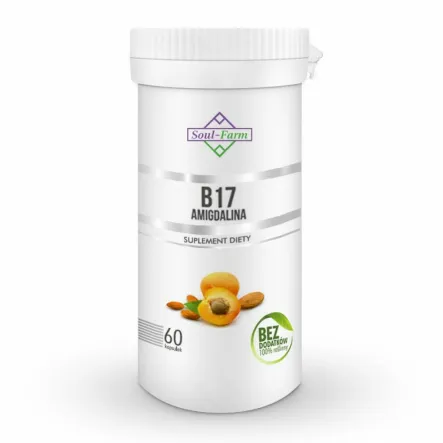 Amigdalina B17 Pestki Moreli Ekstrakt 5:1 260 mg 60 Kapsułek Soul Farm 