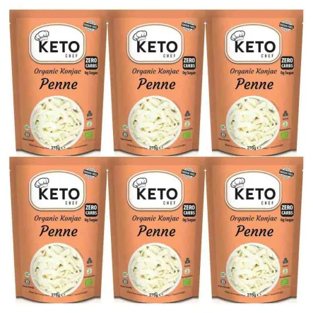 6 x Makaron Konjac Penne Bio 270 g (200 g) - Keto Chef