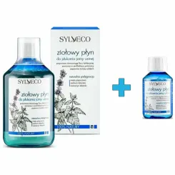 Ziołowy Płyn do Płukania Jamy Ustnej 500 ml - Sylveco + Ziołowy Płyn do Płukania Jamy Ustnej Mini 100 ml - Sylveco