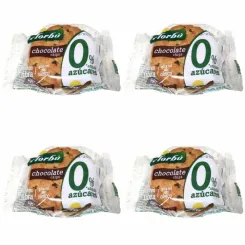 4 x Ciastka z Kawałkami Czekolady Bez Dodatku Cukru 45 g - Florbu